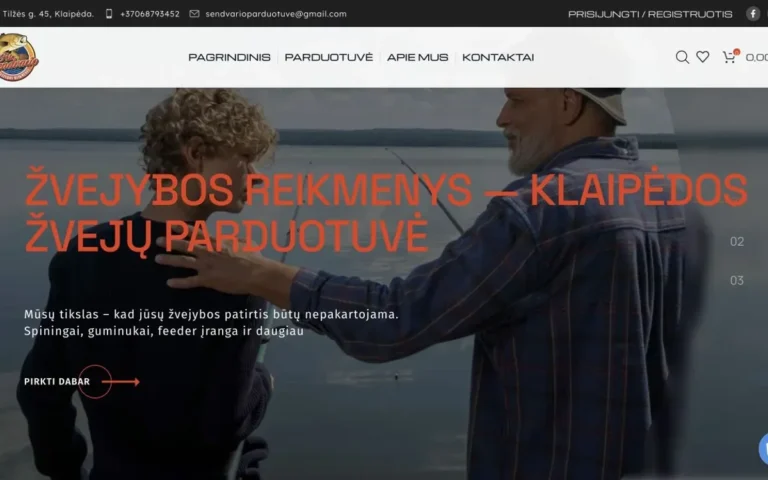 PrieSendvario.lt WooCommerce parduotuvė ir techninis SEO